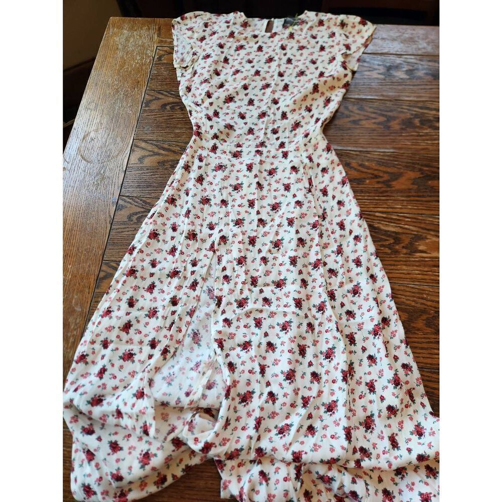 REFORMATION Gavin Dress in Ambrosia Floral Cutout Back Slit sz 0